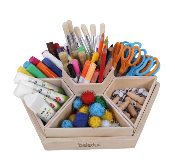 Materialständer 7 entnehmbare Fächer, 38,5 cm