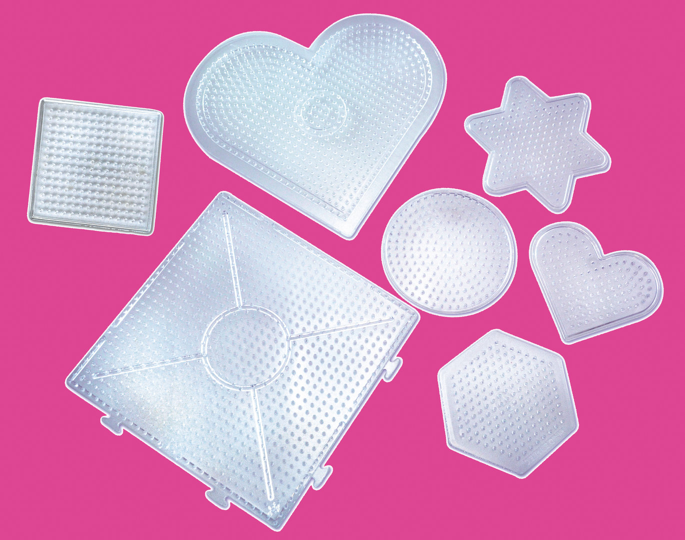 Bügelperlen-Stiftplatten, 7er Set