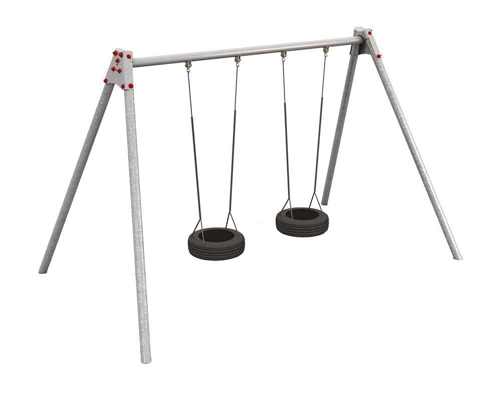 Ledon Originals Metallschaukelgestell mit 2 Reifenschaukeln