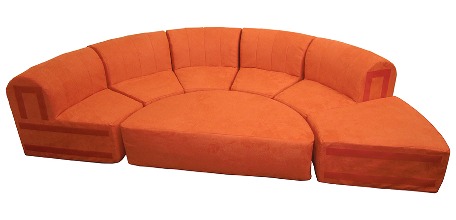 Kuschelhalbrondell 7-teilig, Stoff 6 Farben