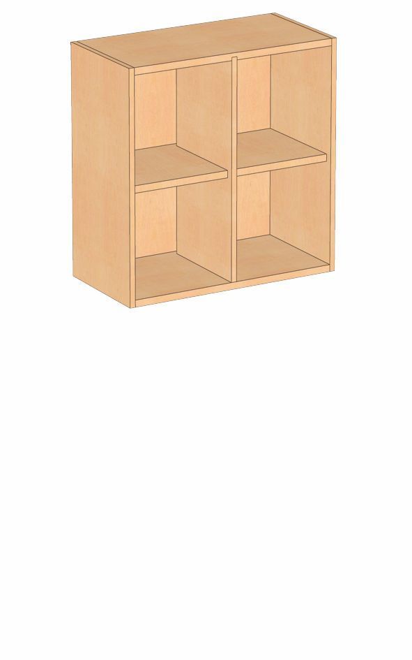 Aufsatzregal mit Mittelwand, 2 OH