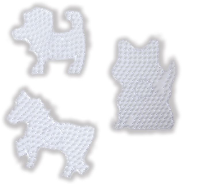XL-Bügelperlen-Stiftplatten Katze, 3er Set