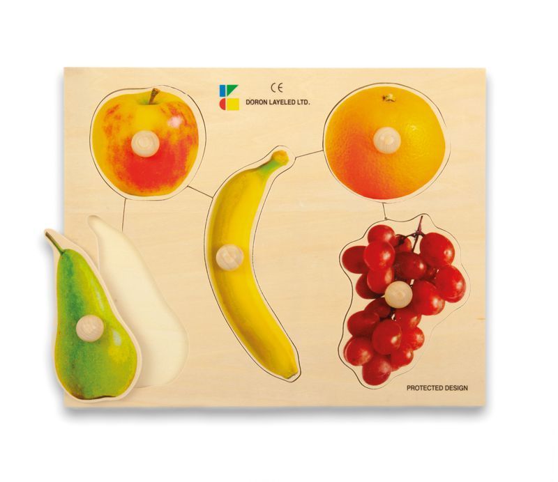 Holz-Puzzle realistisch, Obst