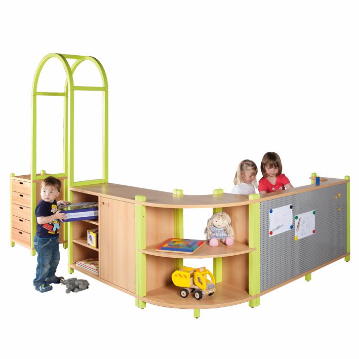 ST Regalsystem Laura mit Spielküche, Höhe 80/220, 3 Dekore/9 Farben