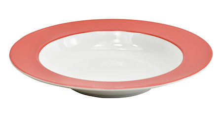 Teller Vision tief 22 cm Porzellan, rot