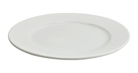 Teller Vision flach 21 cm Porzellan, weiß