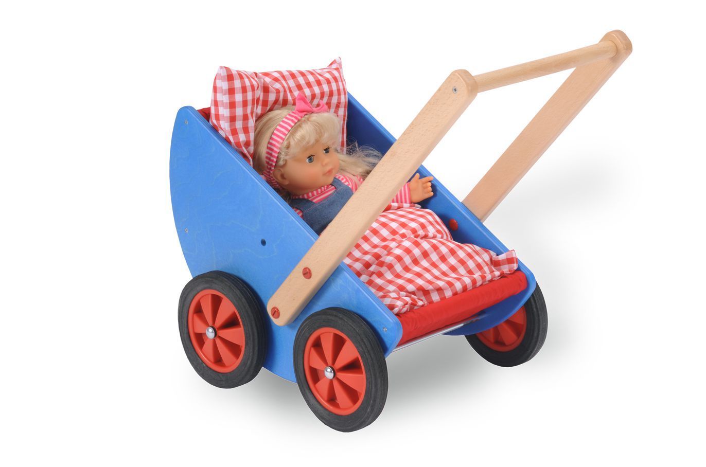 Puppenwagen Robi mit Decke und Kissen