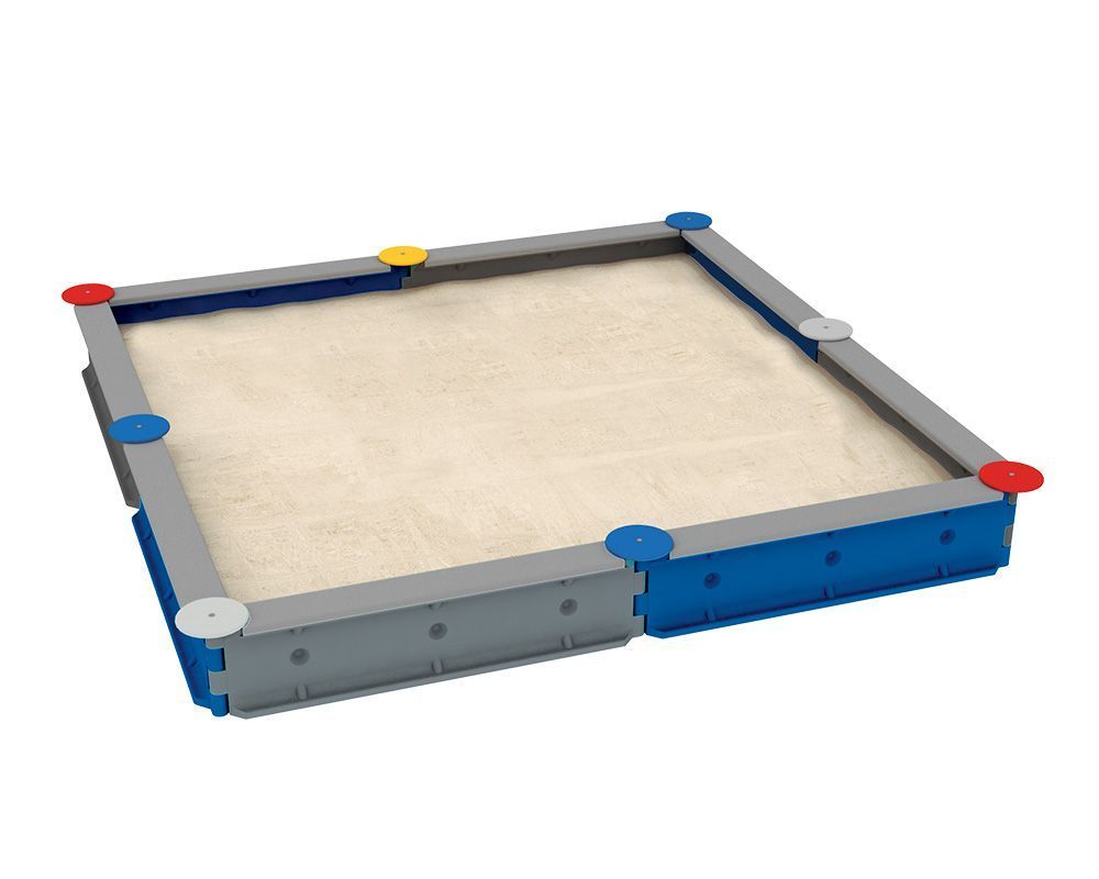 Ledon Originals Sandkasten PE 8 Teile Quadrat