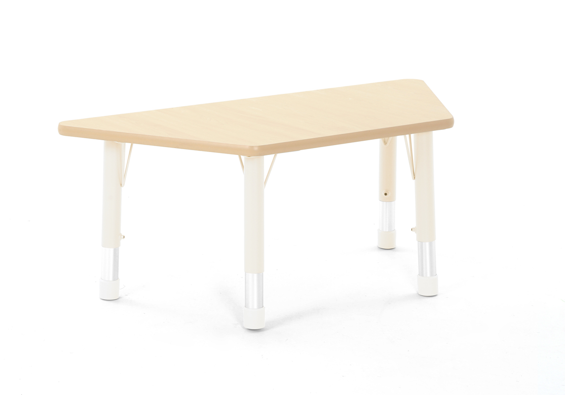Tisch OWLAF trapezförmig 120 x 60 cm, höhenverstellbar, beige