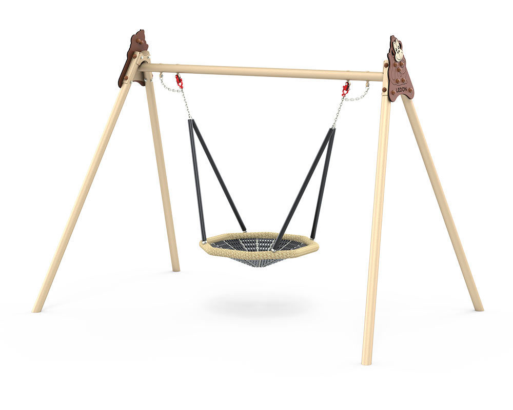 Ledon Explore Metallschaukelgestell mit 100 cm Vogelnest