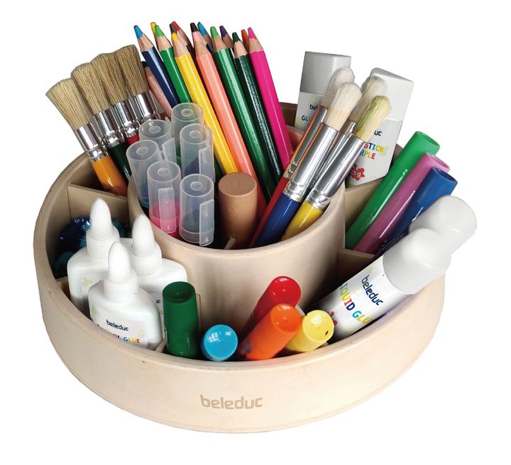 Materialständer rund 27 cm, 11 Fächer