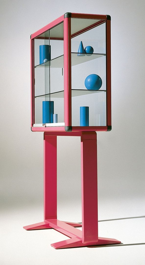 Alu Vitrine, 100/120 x 195 x 40 cm, 7 Farben
