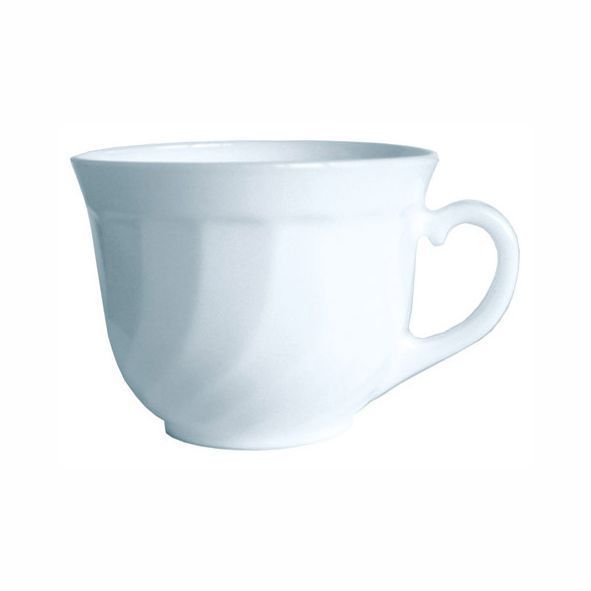 Obertasse 22 cl Hartglas Trianon Uni weiß