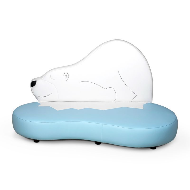 Motivsofa Eisbär, Mikrofaser oder Kunstleder