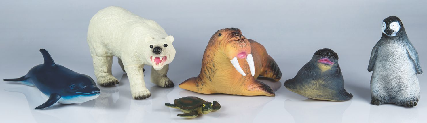 Ozeantiere groß und weich 6er Set