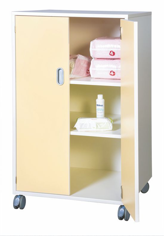 Beistellschrank für Wickelkommoden, fahrbar