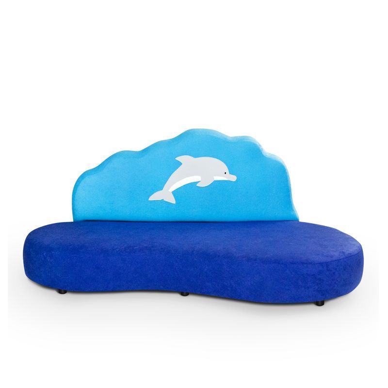 Motivsofa Delfin, Mikrofaser oder Kunstleder