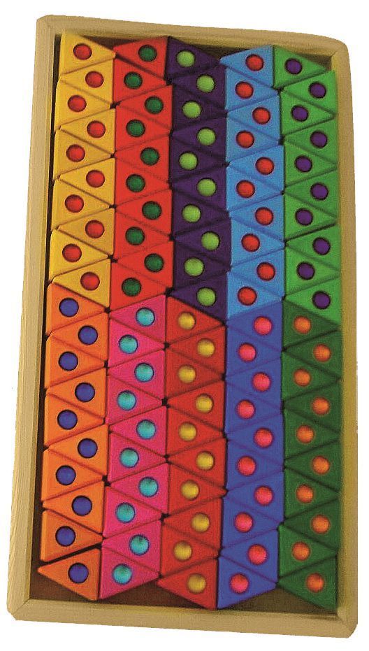 Bunte Dreiecke mit Funkelsteinen 100 Teile