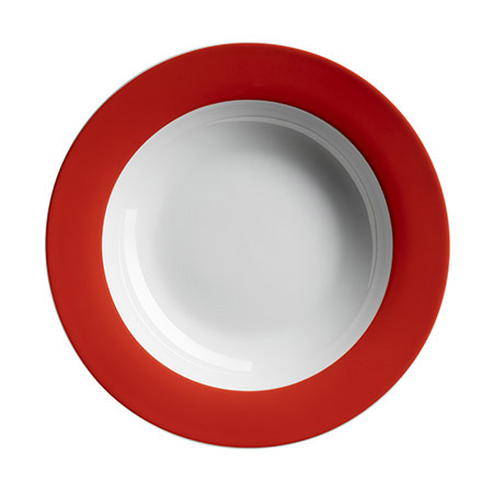 Teller COLORATA tief 21,5 cm Porzellan, rot