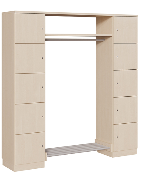 Trend Line Schließfacheinheit, 10 Fächer mit Garderobe