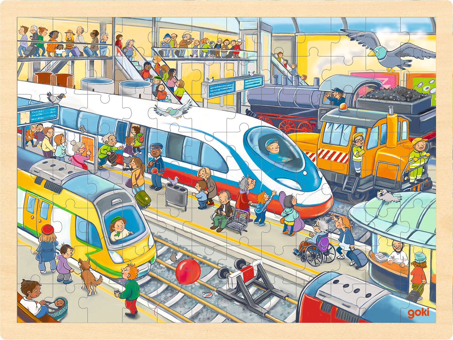 Einlegepuzzle Bahnhof 96 Teile