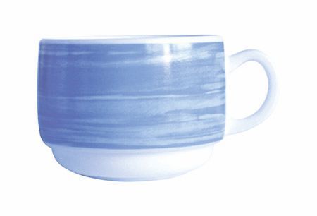 Obertasse 19 cl Hartglas Brush Blue