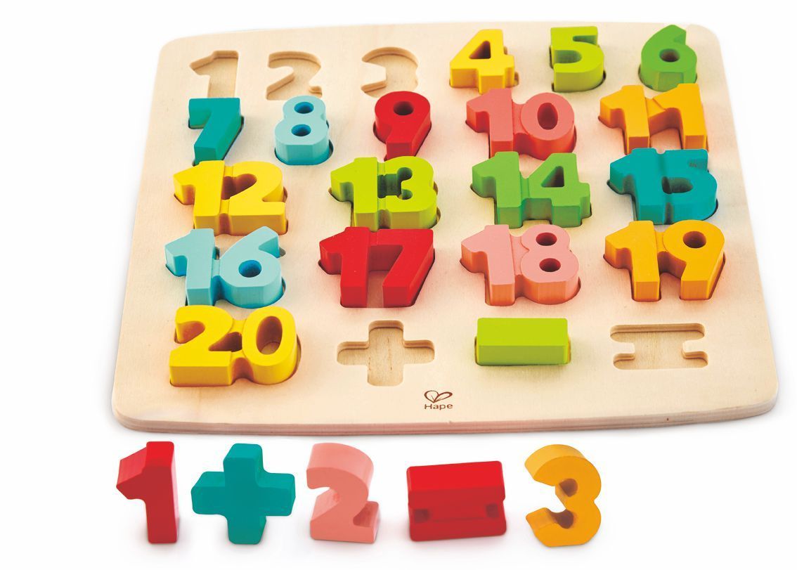 Puzzle mit Zahlen und Rechensymbolen