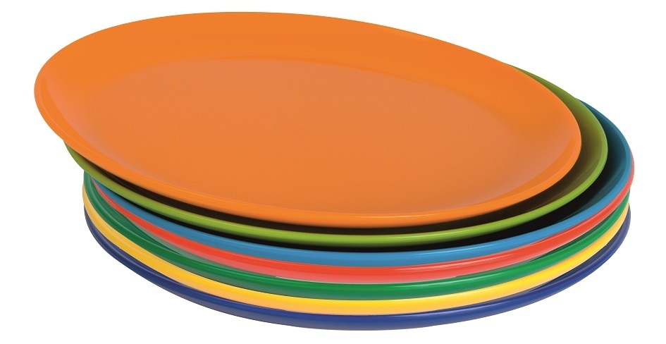 PC Essteller flach 24 cm, 8 Farben