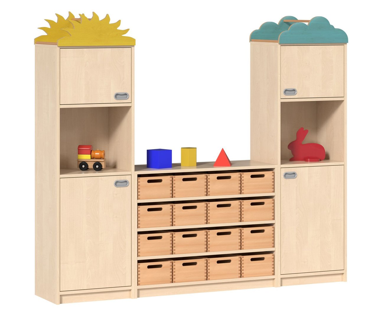 K Regalsystem Ariana, Höhe 80/180, 4 Dekore