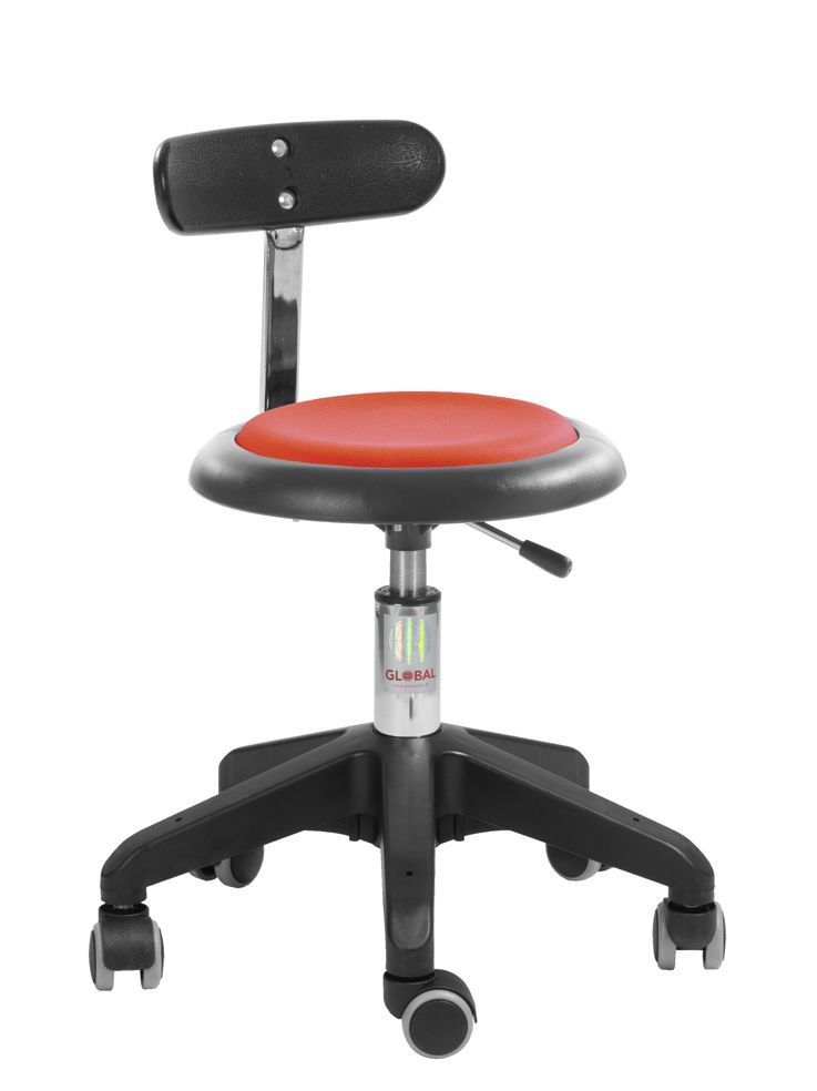 Rollhocker Octopus Micro mit Lehne, 10 Farben