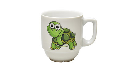 Minibecher 16 cl Porzellan, Schildkröte