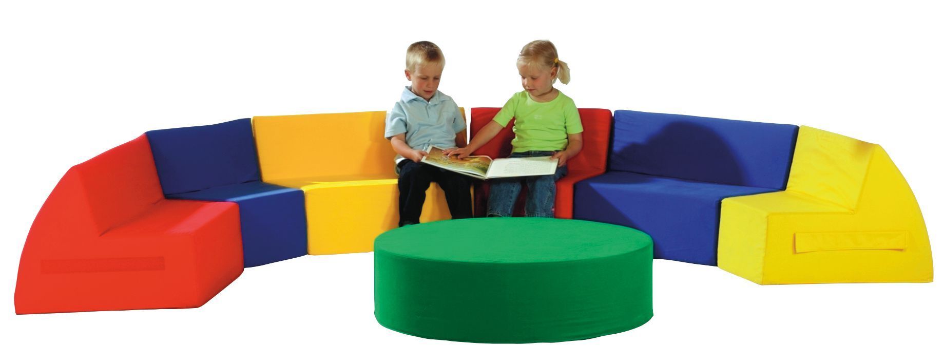 Kindergarten-Segment-System Stoff- oder Kunstlederbezug
