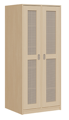 Liegepolsterschrank mit Lochblechtüren, für 4 - 12 Polster