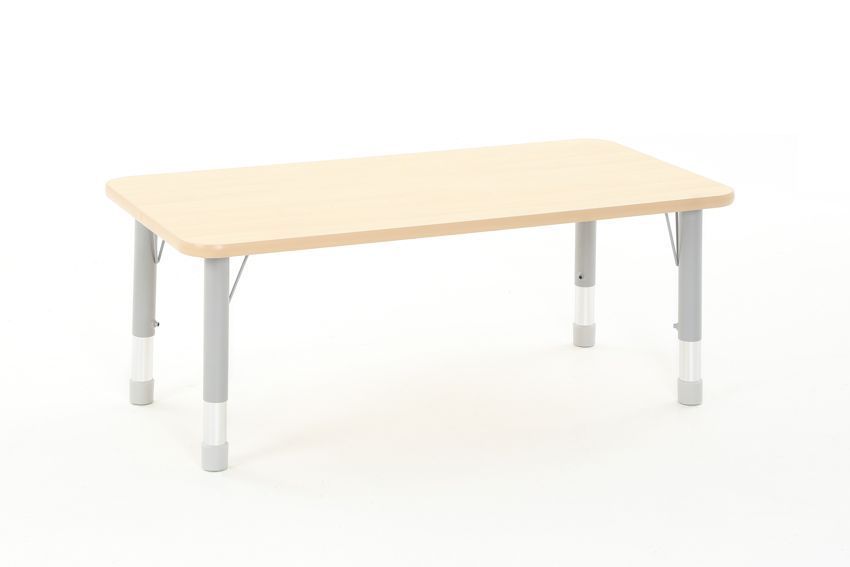 Tisch OWLAF rechteckig 120 x 60 cm, höhenverstellbar, grau