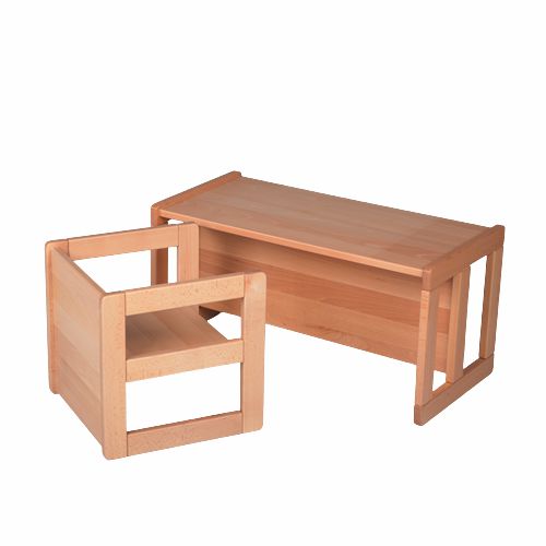 Verwandlungs-Stuhl oder -Bank mit 3 Sitzhöhen