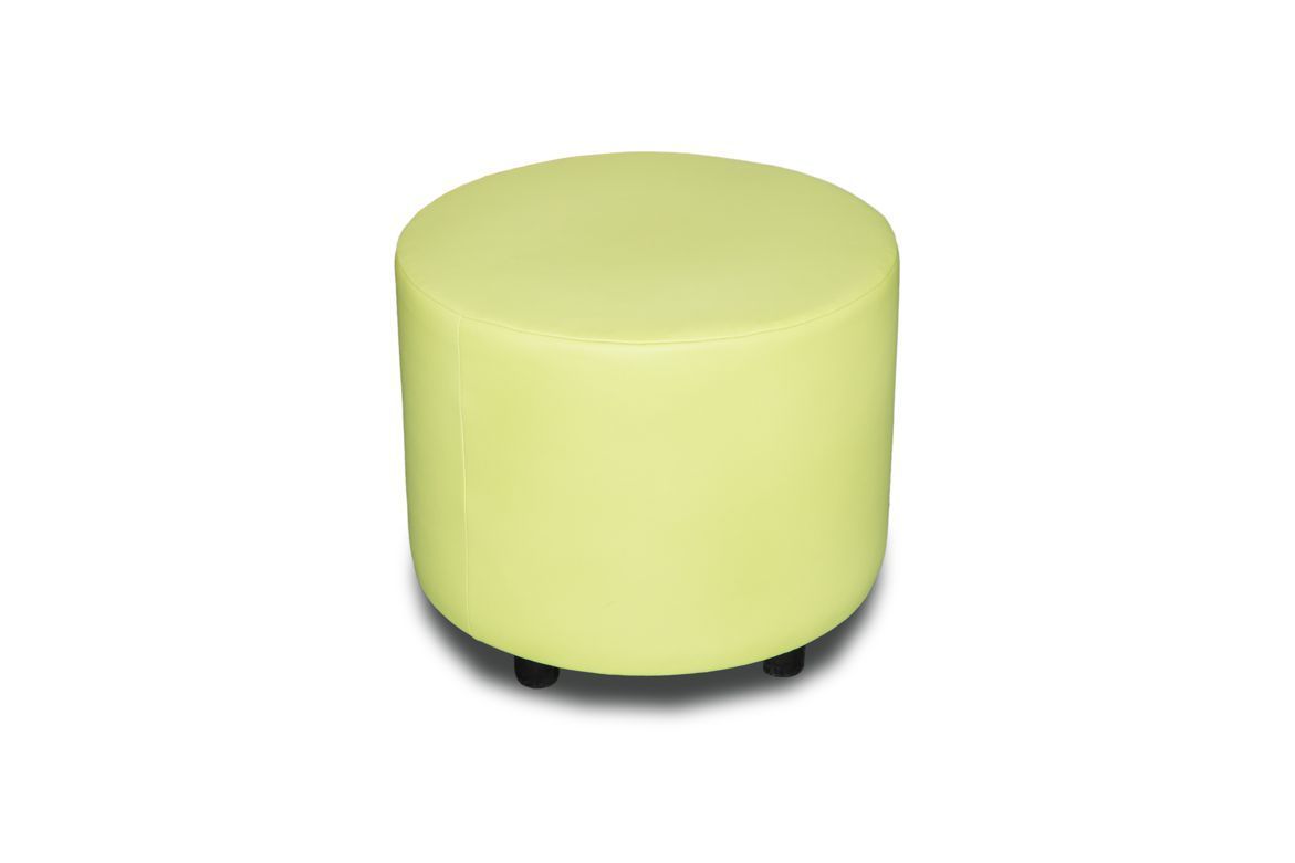 Rundhocker S, SH 35 cm, Kunstleder vanille