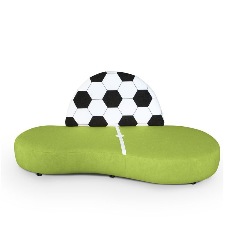 Motivsofa Fußball, Mikrofaser oder Kunstleder