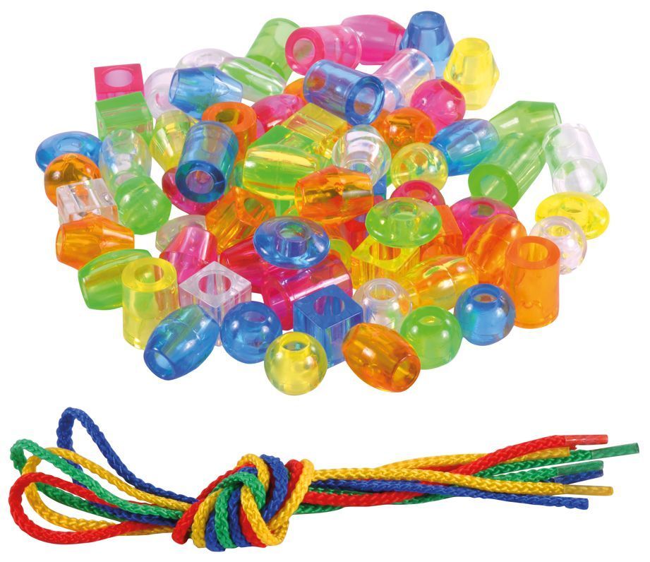 Fädelperlen transparent 74 Teile