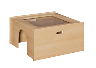 Glaspodest Quadrat groß als Tunnel