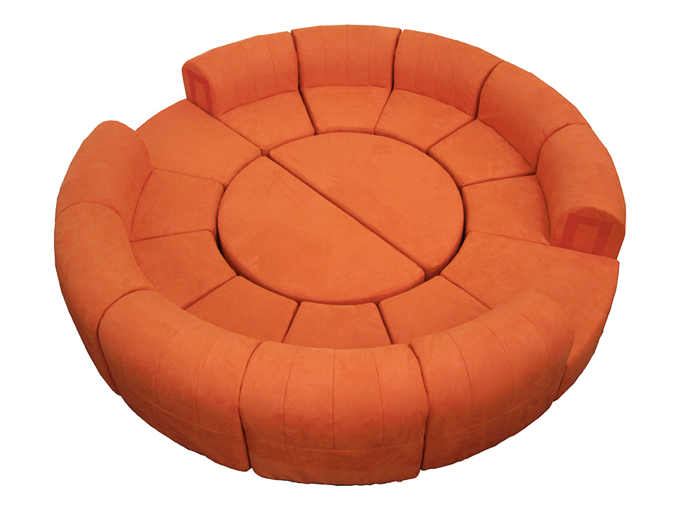 Kuschelrondell 14-teilig, Stoff 6 Farben