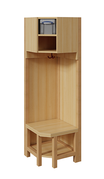 Innenecke komplett, doppelte Ablage, Box, Paneel-RW