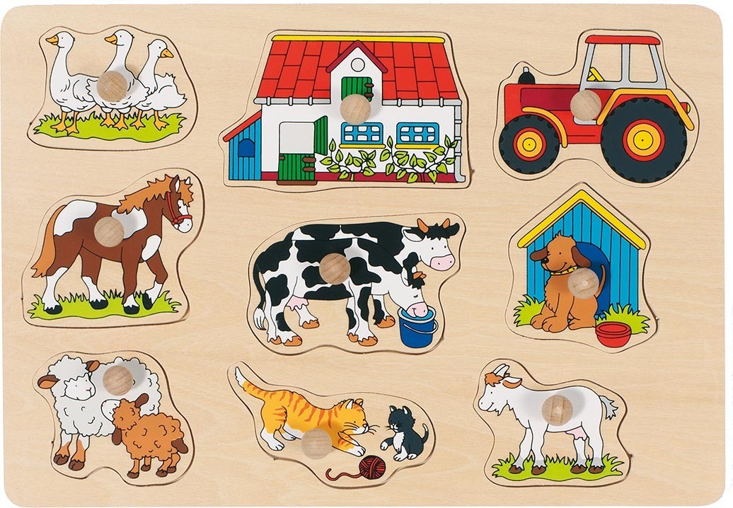 Knopfpuzzle Bauernhof 2, 9 Teile
