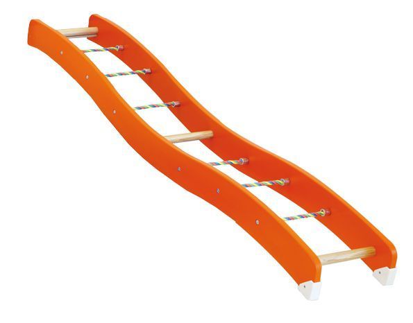 Turnleiter Welle mit Seilsprossen, zum Einhängen, 3 Farben
