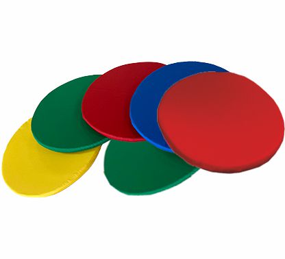 Sitzkissen rund Baumwolle 6er Set, 4 Farben