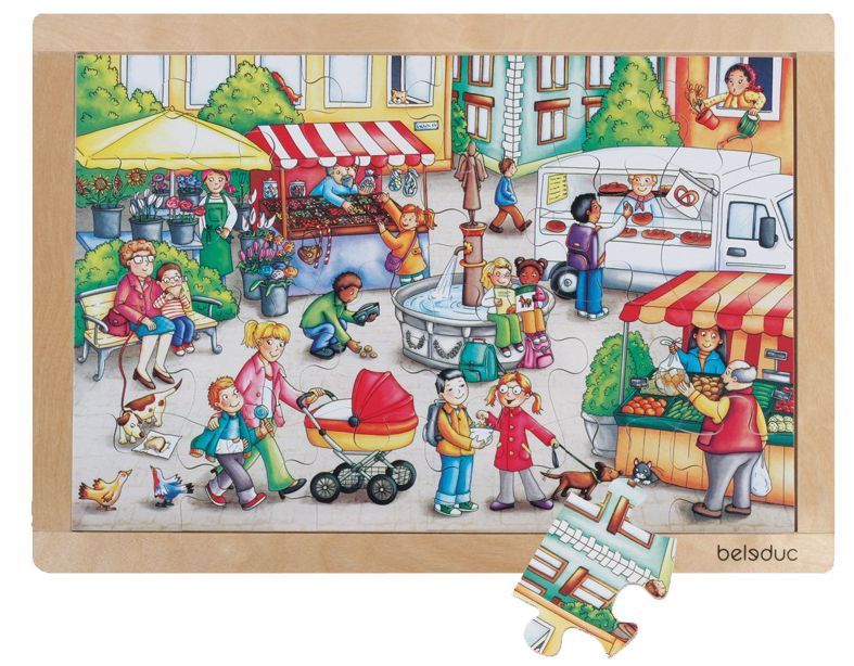 Rahmenpuzzle Markt 24 große Teile