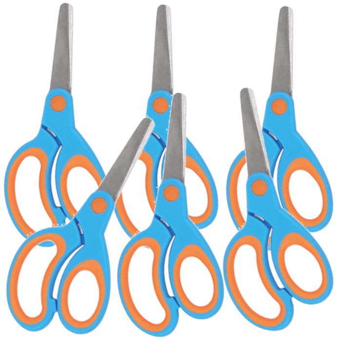 Bastelschere Soft Grip links 6er Set