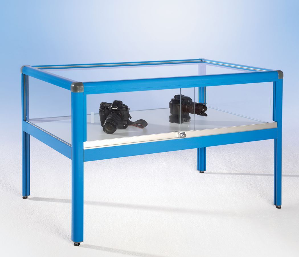 Tischvitrine, 120 x 80 x 80 cm, 7 Farben