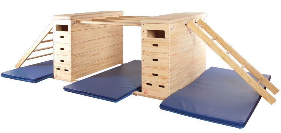 Vario Maxi Sprungkasten-Set, gezinkt, Kernrindleder