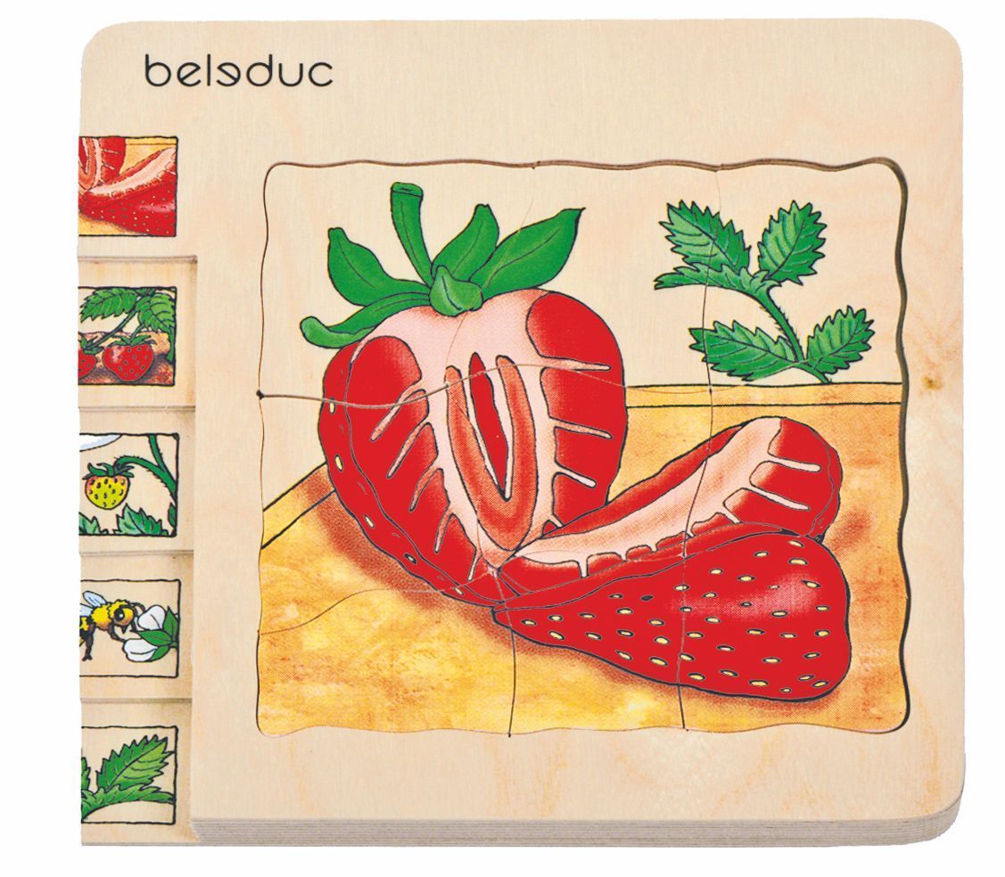 Lagen-Puzzle Erdbeere 5 Lagen/30 Teile