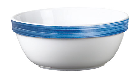 Stapelschale 17,0 cm Hartglas Brush Blue Jean
